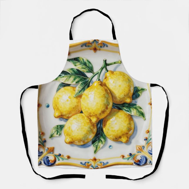 Luscious Lemons Ceramic Vibrant Italian  Apron (Front)