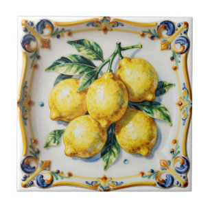 Luscious Lemons Ceramic Vibrant Italian Tile