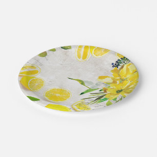 Luscious Lemons Paper Plate