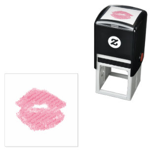 Luscious Lips 4 Red Lipstick Kay Self-inking Stamp