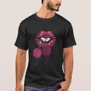 Luscious Lips Dripping Sneaker Match 1 High Bordea T-Shirt