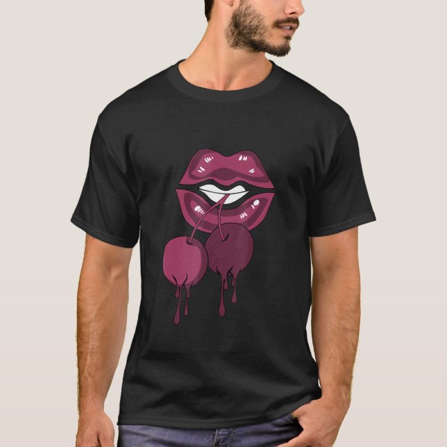 Luscious Lips Dripping Sneaker Match 1 High Bordea T-Shirt (Front)