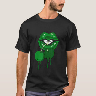 Luscious Lips Dripping Sneaker Match 3 Pine Green T-Shirt