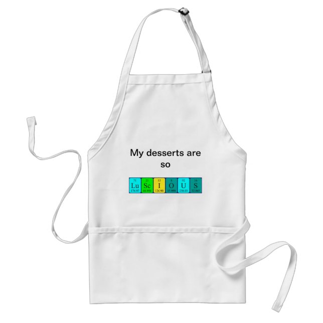 Luscious periodic table word apron (Front)