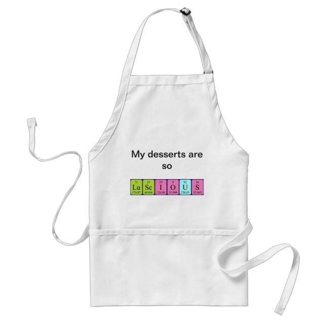 Luscious periodic table word apron (Front)