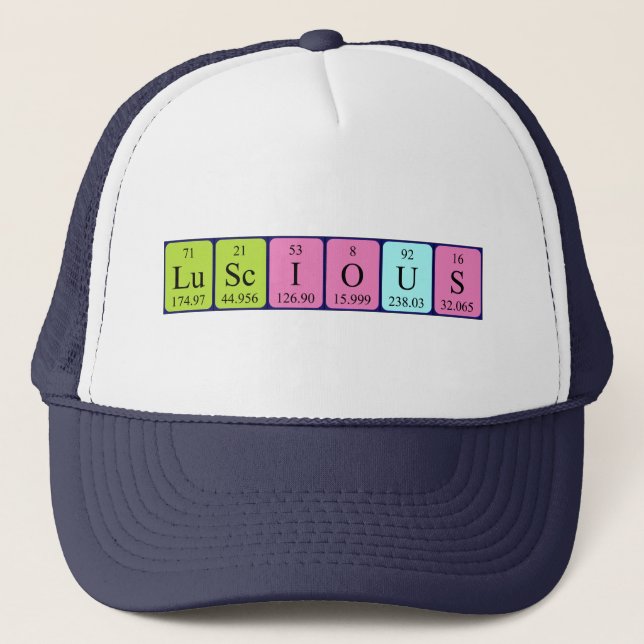 Luscious periodic table word hat (Front)