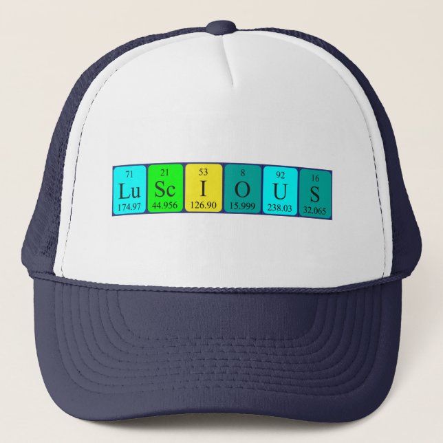 Luscious periodic table word hat (Front)