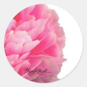 Luscious Pink Peony Custom Envelope Seals