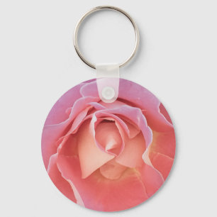 Luscious Pink Rose Key Ring