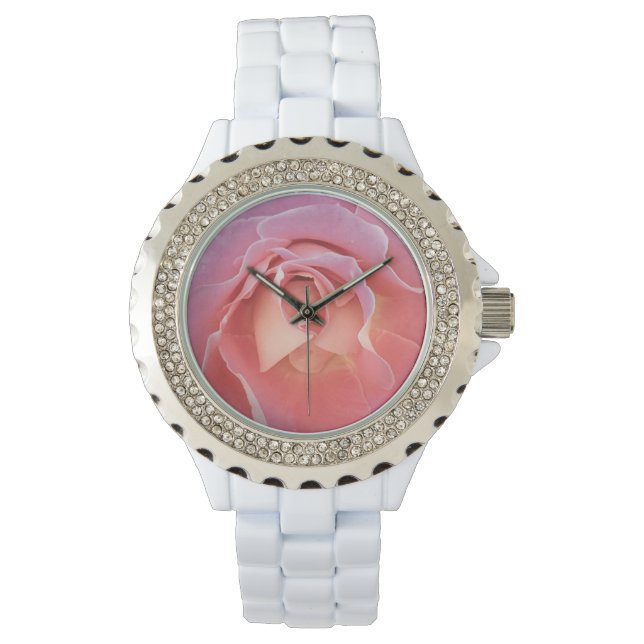 Luscious Pink Rose Watch (Front)