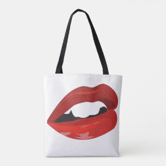 Luscious Red Lips Tote Bag