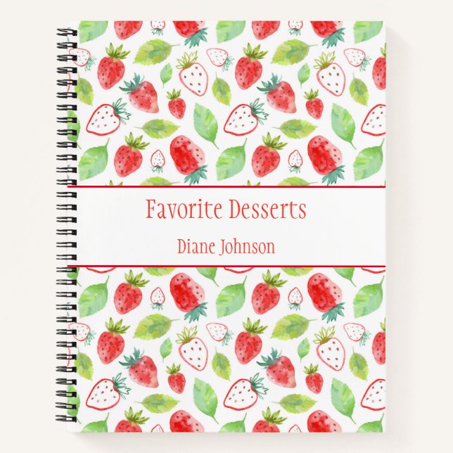 Luscious Red Strawberries Recipe Book (Front)