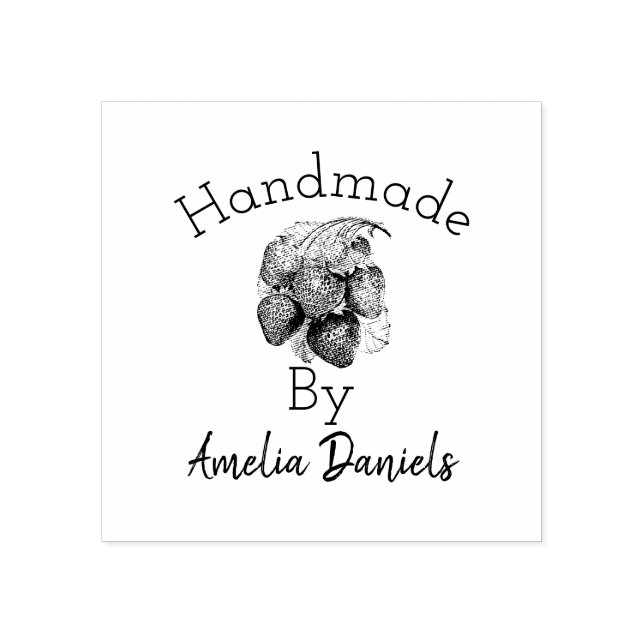 Luscious Summer Strawberry Rubber Stamp (Imprint)