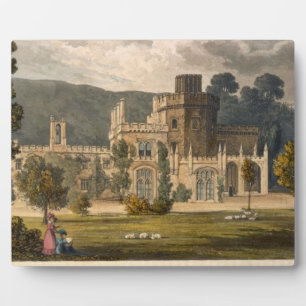 Luscombe Castle, Devon (colour litho) Plaque