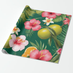 lush beauty of tropical landscapes botanical motif wrapping paper