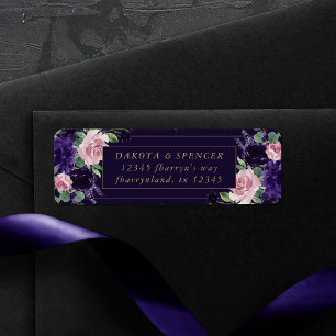 Lush Blossom Dark Purple and Pink Rose Address