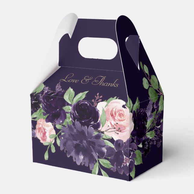 Lush Blossom | Purple and Pink Love and Thanks Favour Box (Front Side)