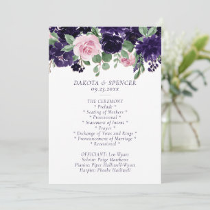 Lush Blossoms   Purple and Pink Rose Garland Programme