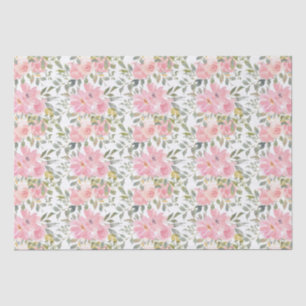 Lush Blush Pink Floral Small Business Packaging Tissue Paper