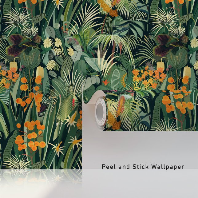 Lush Botanical Peel & Stick Wallpaper (Creator Uploaded)