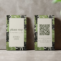 Lush Botanicals RSVP Green Jungle Leaves QR Code