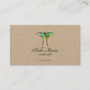 Lush Butterfly Logo Kraft Jewellery Designer Calling Card