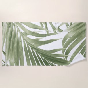 Lush Caribbean Palm Collage #2 #tropical #wall Beach Towel