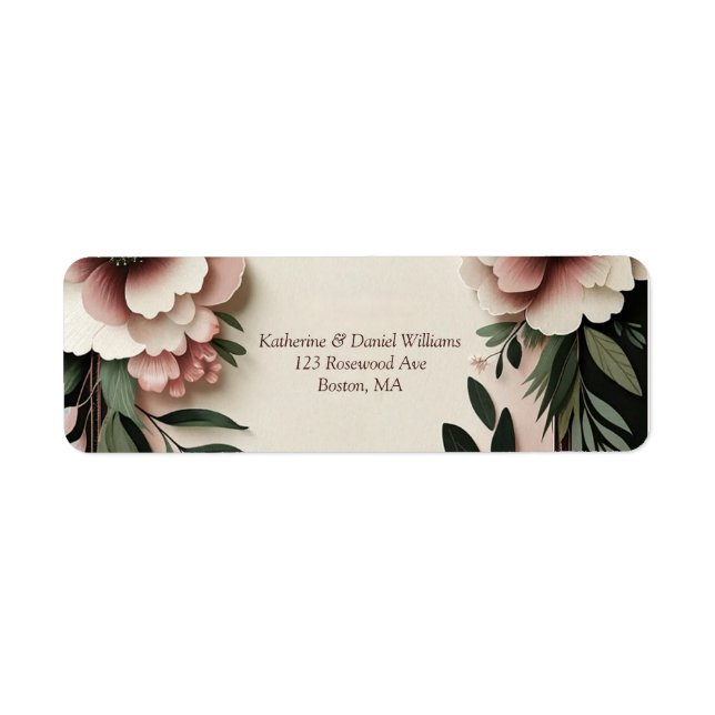 Lush Dark Green and Blush Pink Floral Wedding (Front)