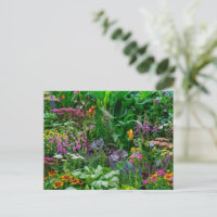 Lush English Cottage Garden Summer Flowers Photo