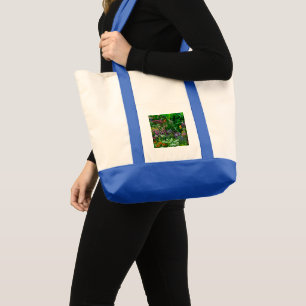 Lush English Cottage Garden Summer Flowers Photo Tote Bag