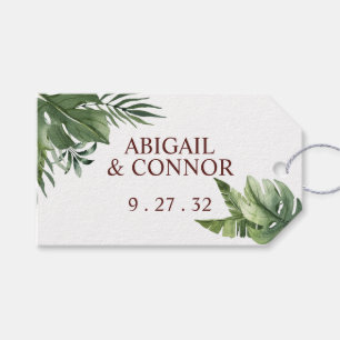 Lush Exotic Tropical Palm Leaves Gift Tags