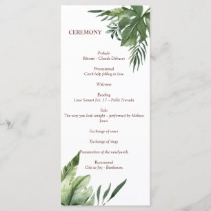 Lush Exotic Tropical Palm Leaves Programme