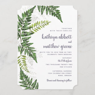 Lush Fern Wedding Suite Invitation
