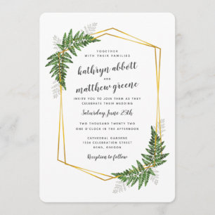 Lush Fern Wedding Suite Invitation