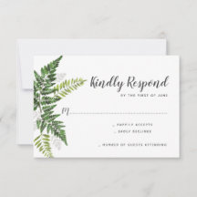 Lush Fern Wedding Suite Response