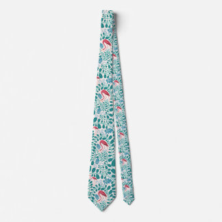 Lush Flamingo Jungle Pattern *Soft Breeze* Tie