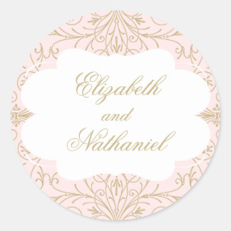 Lush Flourish Wedding Sticker blush/gold