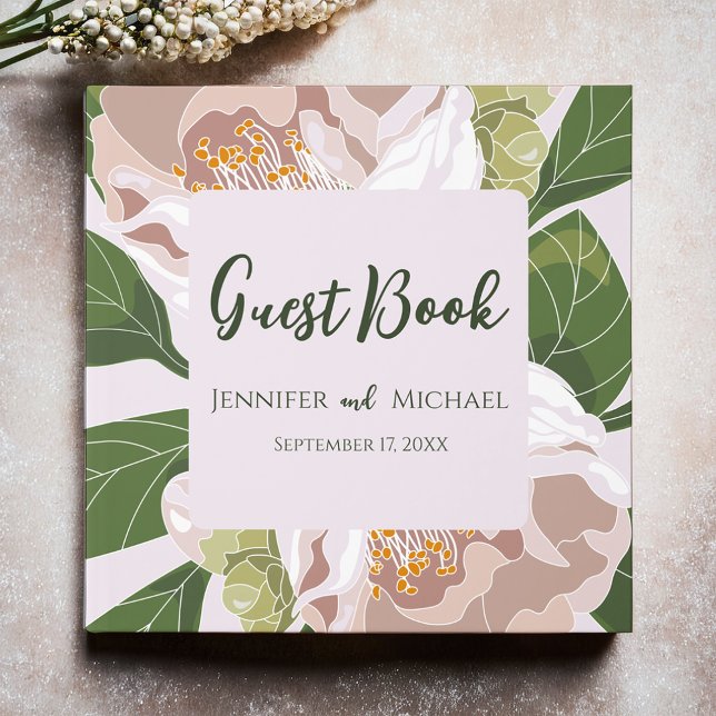 Lush Flower and Greenery Elegant Guest Book (Lush Flower and Greenery Elegant Guest Book)