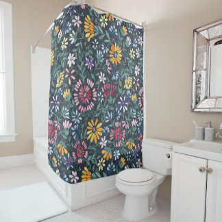 Lush Flowers and Vines - Forest Floor Shower Curtain