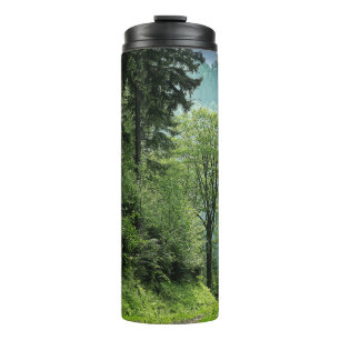 Lush Forest Mountain Path Thermal Tumbler