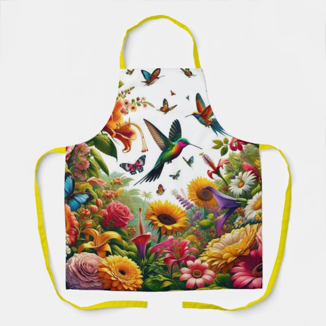 Lush Garden Blooms Apron (Front)