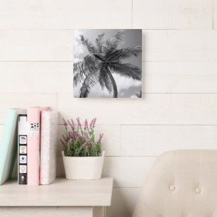 Lush Glam Palm Tree 2 Square Wall Clock