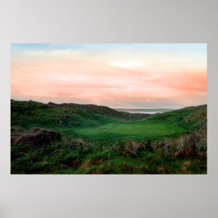 lush green Ballybunion links golf course Poster