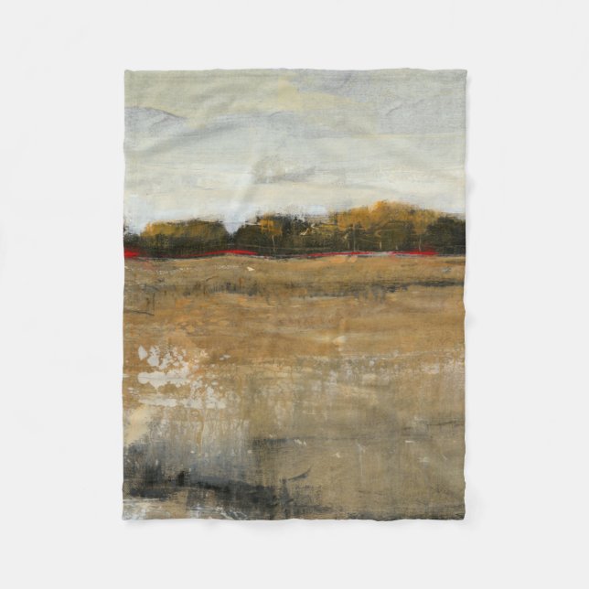 Lush Green Countryside Landscape Fleece Blanket (Front)