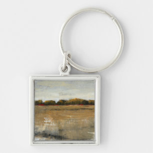 Lush Green Countryside Landscape Key Ring