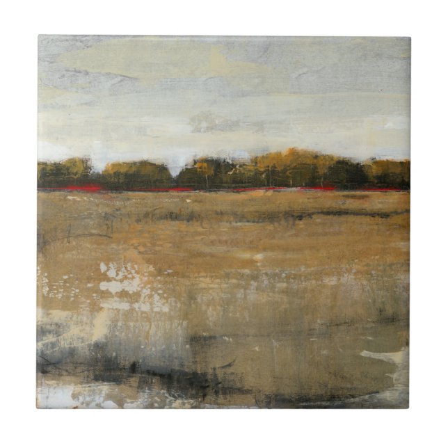 Lush Green Countryside Landscape Tile (Front)