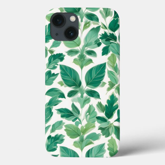 Lush Green Foliage Pattern Case-Mate iPhone Case (Back)