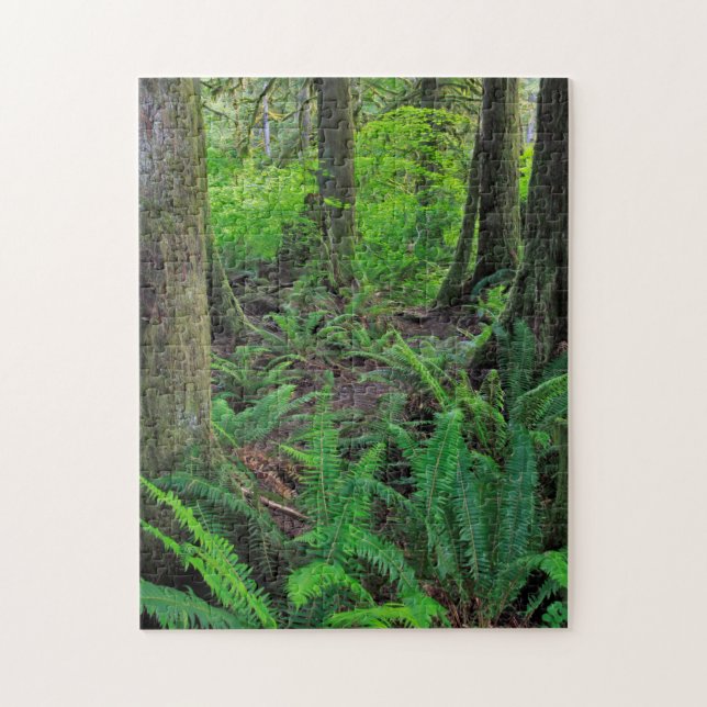Lush Green Forest Scenic Jigsaw Puzzle (Vertical)