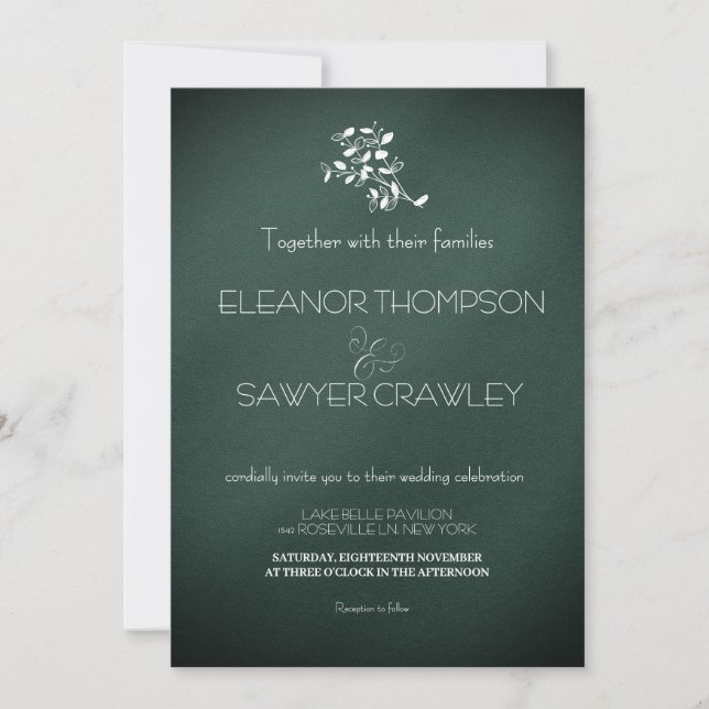 Lush Green Garden Wedding Invitation (Front)