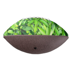 Lush Green Leaves Pattern – Nature Botanical American Football